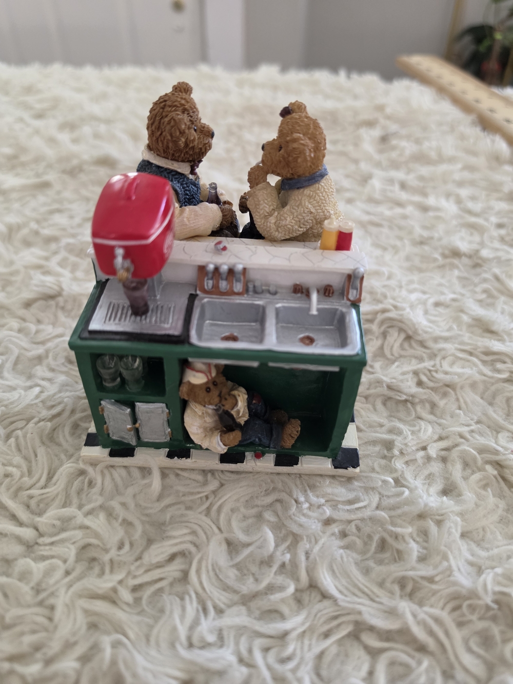 Coca Cola Green and Red Bear Kitchen Counter Figurine